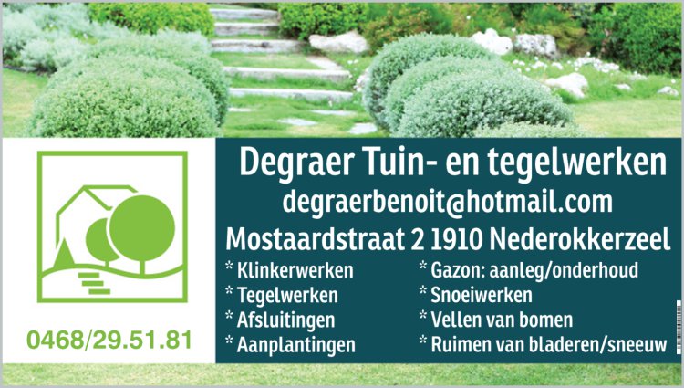 tuinmannen Nederokkerzeel | Degraer Tuin- en Tegelwerken