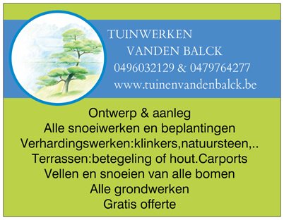 tuinmannen Machelen (O.-Vl.) TUINEN VAN DEN BALCK